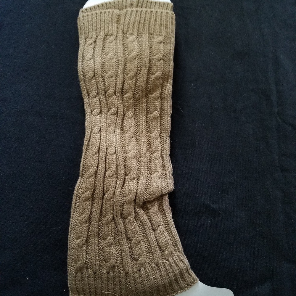 Cable knit leg warmers/ boot cuffs - Picture 4 of 5